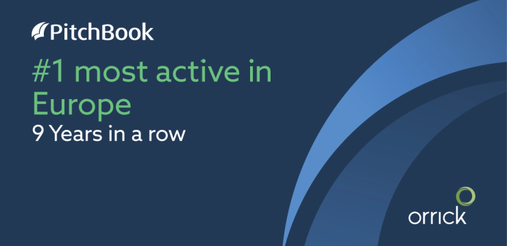 Orrick named #1 most active in europe for venture capital & Top 5 globally